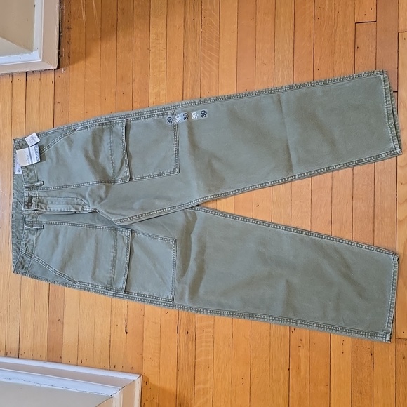 NWT GAP Baggy Utility Canvas Pants Thyme Men's 30x32